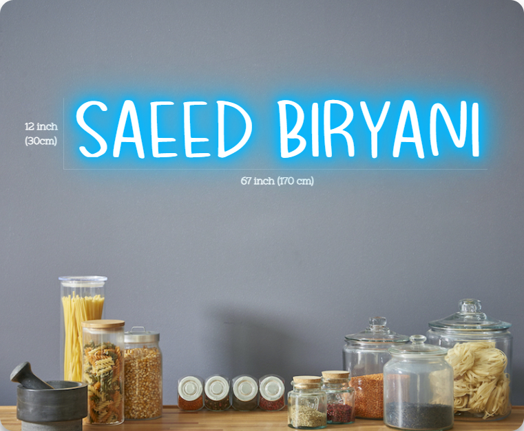 SAEED BIRYANI Customized Neon Sign