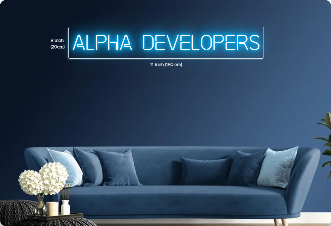 Alpha Developers Customized Neon Sign