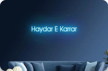 Haydar E Karrar  Customized Neon Sign