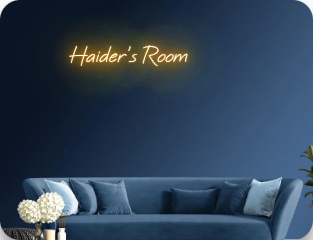 Haider’s Room Customized Neon Sign