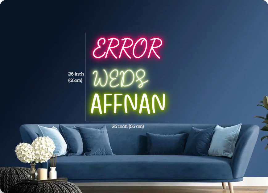 ERROR Customized Neon Sign